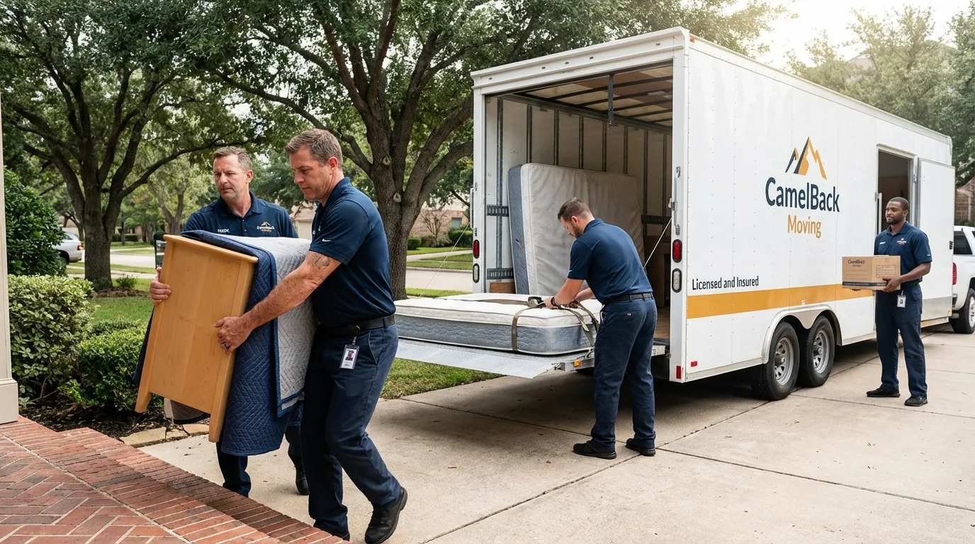 Crew loading residential truck for cross-state move from Cressona, PA