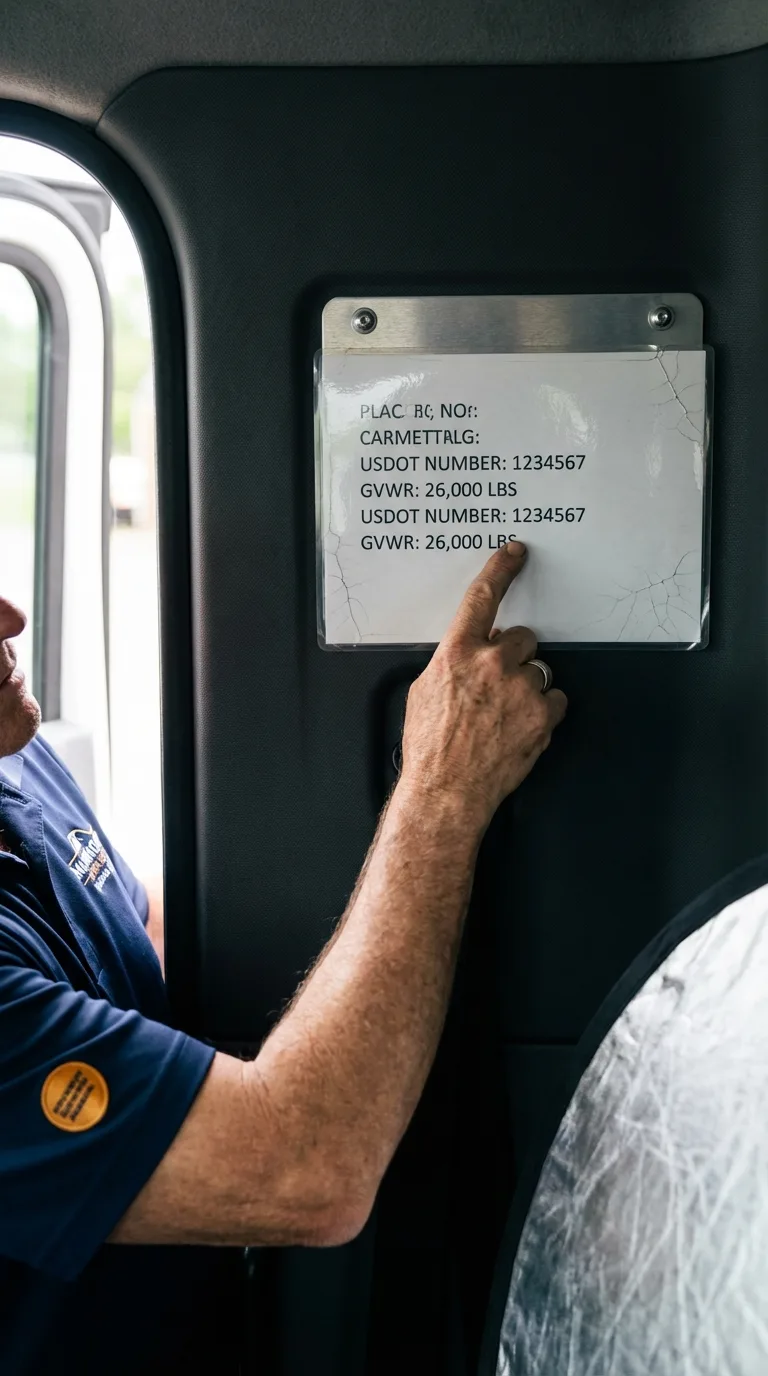 USDOT licensing placard verification in Cressona